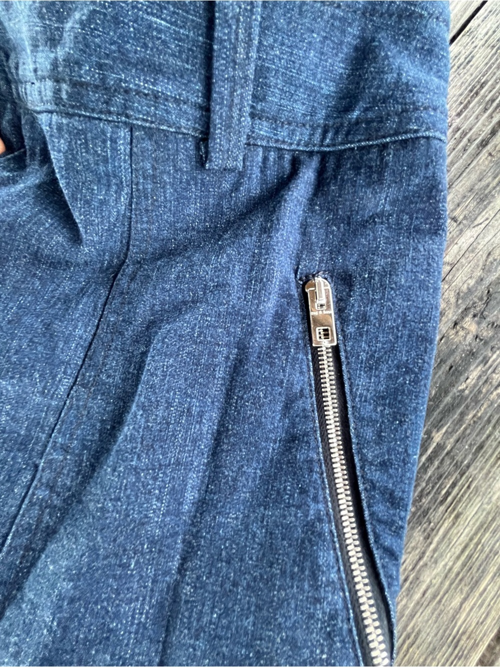 rag & bone sz 4Dark Blue Denim wide leg/zip pockets - Picture 6 of 9